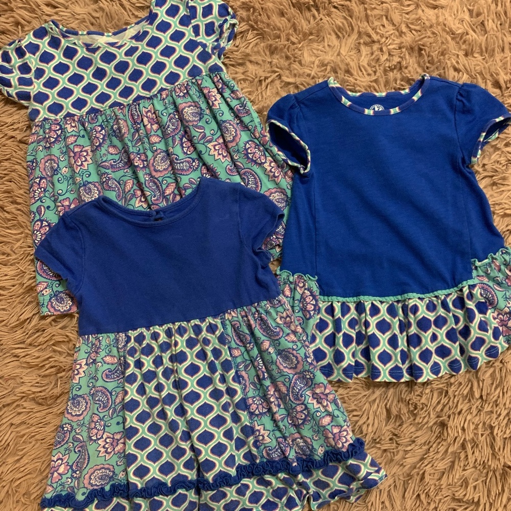 Set of 3 J Khaki Girls Blue Mix & Match Tops